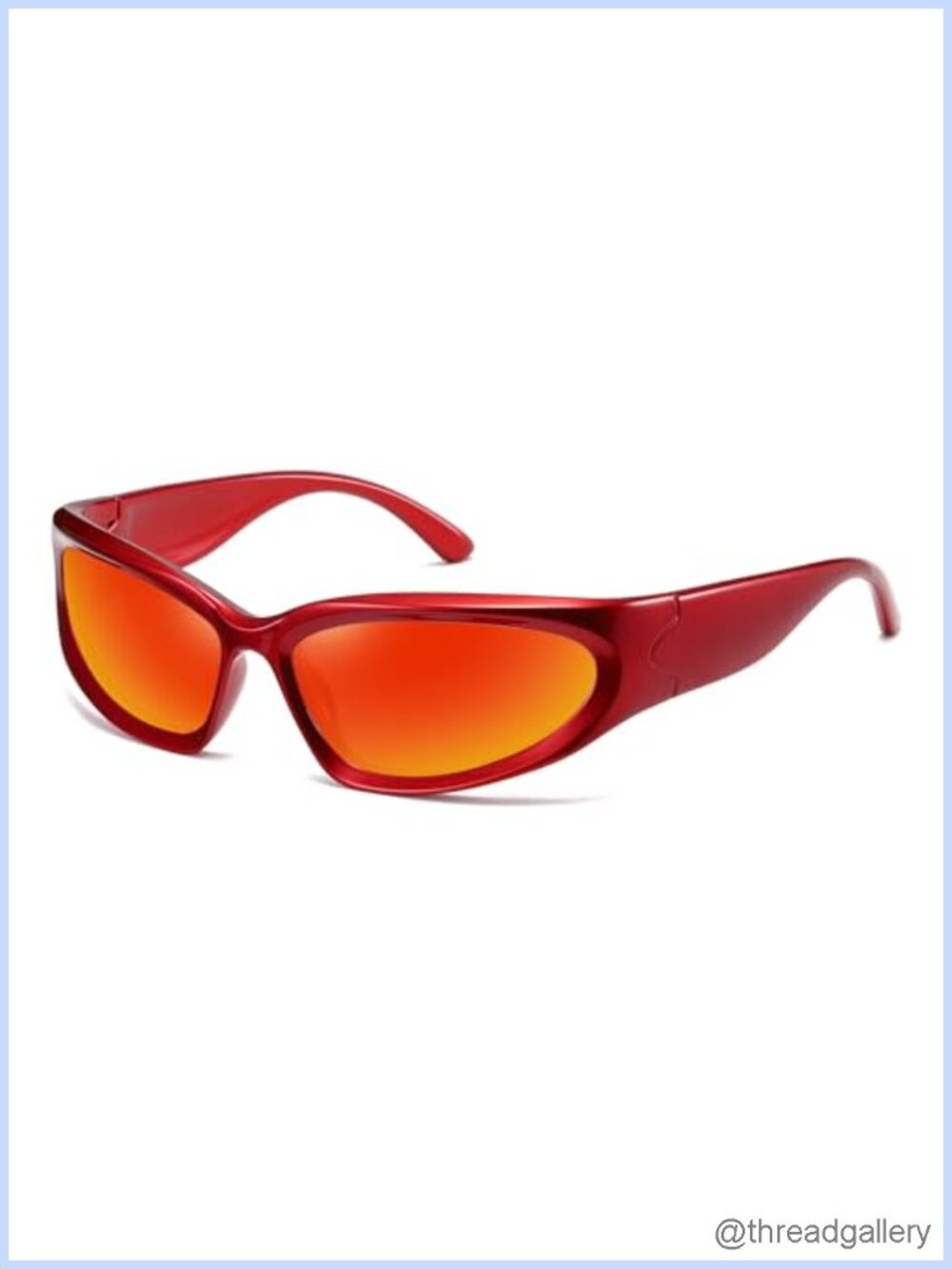 Polarized Oval Wrap Around Sunglasses UV400 Full Frame Unisex